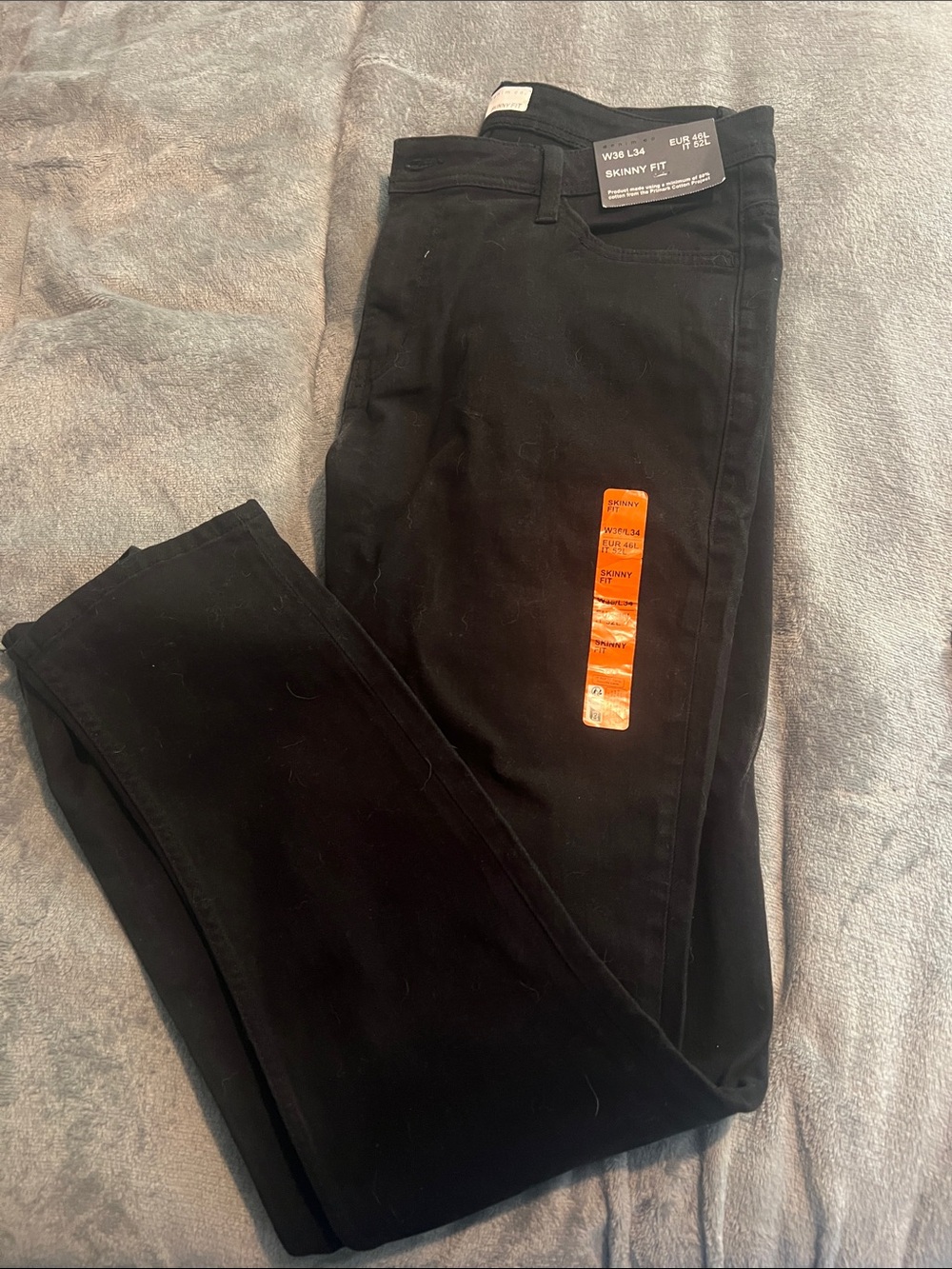 Men's Black Skinny Jeans with Stretch - Unbranded